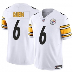 Men Pittsburgh Steelers 6 Patrick Queen White 2024 F U S E Alternate Vapor Untouchable Limited Stitched Jersey