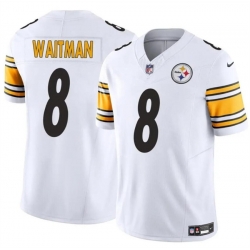 Men Pittsburgh Steelers 8 Corliss Waitman White 2024 F U S E Alternate Vapor Untouchable Limited Stitched Jersey