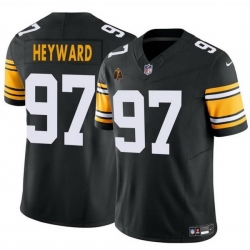 Men Pittsburgh Steelers 97 Cameron Heyward Black 2024 F U S E  With Walter Payton Patch Vapor Untouchable Limited Stitched Jersey