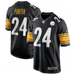 Men's Nike Joey Porter Jr. Black Pittsburgh Steelers #24 Stitched NFL Jersey