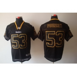 Nike Pittsburgh Steelers 53 Maurkice Pouncey Black Elite Lights Out NFL Jersey