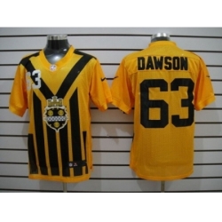 Nike Pittsburgh Steelers 63 Dermontti Dawson Yellow Elite 1933s Throwback NFL Jersey