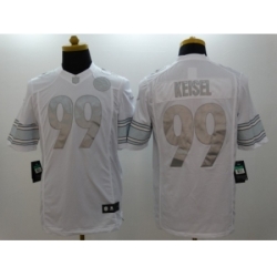 Nike Pittsburgh Steelers 99 Brett Keisel White Game Platinum NFL Jersey