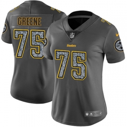 Nike Steelers #75 Joe Greene Gray Static Womens NFL Vapor Untouchable Game Jersey