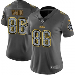 Nike Steelers #86 Hines Ward Gray Static Womens NFL Vapor Untouchable Game Jersey