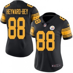 Nike Steelers #88 Darrius Heyward Bey Black Womens Stitched NFL Limited Rush Jersey