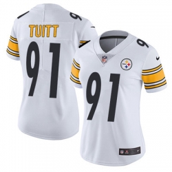 Nike Steelers #91 Stephon Tuitt White Womens Stitched NFL Vapor Untouchable Limited Jersey