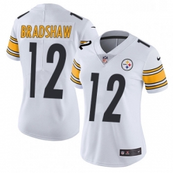 Womens Nike Pittsburgh Steelers 12 Terry Bradshaw Elite White NFL Jersey