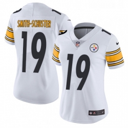 Womens Nike Pittsburgh Steelers 19 JuJu Smith Schuster White Vapor Untouchable Limited Player NFL Jersey