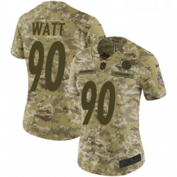 Womens Nike Pittsburgh Steelers 90 T J Watt Limited Camo 2018 Salute to Service NFL Jersey