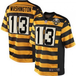 Nike Steelers #13 James Washington Black Yellow Alternate Youth Stitched NFL Elite Jersey