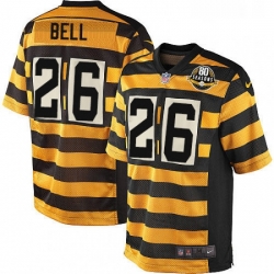 Youth Nike Pittsburgh Steelers 26 LeVeon Bell Limited YellowBlack Alternate 80TH Anniversary Throwback NFL Jersey