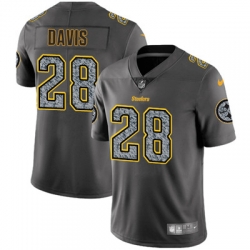 Youth Nike Steelers #28 Sean Davis Gray Static NFL Vapor Untouchable Game Jersey