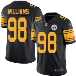 Youth Nike Steelers #98 Vince Williams Black Stitched NFL Limited Rush Jersey