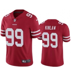 Men Nike 49ers 99 Javon kinlaw Rush Jersey Red