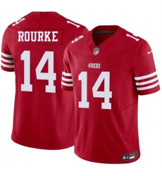 Men San Francisco 49ers 14 Kurtis Rourke Red 2026 F U S E Vapor Untouchable Limited Stitched Football Jersey Men San Francisco 49ers 14 Kurtis Rourke Red 2026 F U S E Vapor Untouchable Limited Stitched Football Jersey