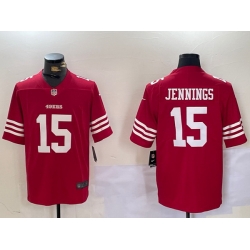 Men San Francisco 49ers 15 Jauan Jennings Red Vapor Untouchable Limited Stitched Jersey 2