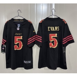Men San Francisco 49ers  5 Mike Evans Black 2025  Rivalries  Vapor Limited Stitched Football Jersey