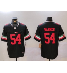 Men San Francisco 49ers 54 Fred Warner Black F U S E  Mexico Vapor Limited Stitched Football Jersey