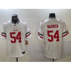 Men San Francisco 49ers 54 Fred Warner White F U S E  Mexico Vapor Limited Stitched Football Jersey