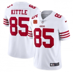 Men San Francisco 49ers 85 George Kittle 2022 White With 1 Star C Patch Vapor Untouchable Limited Stitched Football Jersey