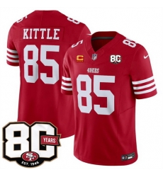 Men San Francisco 49ers 85 George kittle Red 80th Anniversary Patch And 4 Star C Patch 2026 F U S E Vapor Untouchabl2026 F U S E Vapor Untouchable Limit Men San Francisco 49ers 85 George kittle Red 80th Anniversary Patch And 4 Star C Patch 2026 F U S E Vapor Untouchabl2026 F U S E Vapor Untouchable Limit