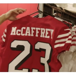 Men San Francisco 49ers Christian McCaffrey Nike Red Vapor Untouchable Limited Stitched Jersey