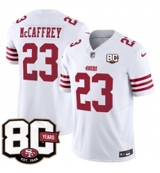 Men San Francisco 49ers Christian McCaffrey White 80th Anniversary Patch 2026 F U S E Vapor Untouchabl2026 F U S E Vapor Untouchable Limited Stitched Fo Men San Francisco 49ers Christian McCaffrey White 80th Anniversary Patch 2026 F U S E Vapor Untouchabl2026 F U S E Vapor Untouchable Limited Stitched Fo