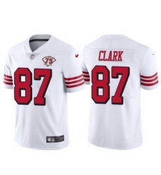 Men San Francisco 49ers Dewight Clark #87 White 2025 F U S E Vapor Untouchable Limited Stitched Football Jersey