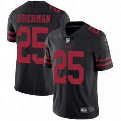 Mens Nike San Francisco 49ers 25 Richard Sherman Black Vapor Untouchable Limited Player NFL Jersey