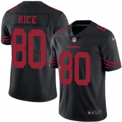 Mens Nike San Francisco 49ers 80 Jerry Rice Limited Black Rush Vapor Untouchable NFL Jersey