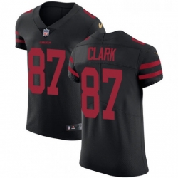 Mens Nike San Francisco 49ers 87 Dwight Clark Black Alternate Vapor Untouchable Elite Player NFL Jersey