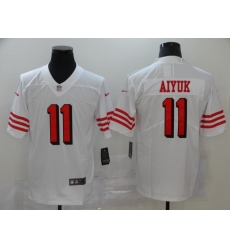 Men's San Francisco 49ers Brandon Aiyuk 11 White Nike Scarlet Player Limited Jersey