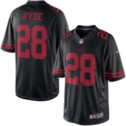 Mens San Francisco 49ers Carlos Hyde Nike Black Limited Jersey