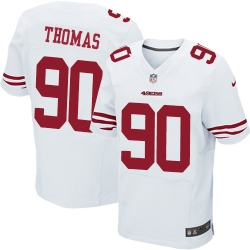 Nike 49ers #90 Solomon Thomas White Mens Stitched NFL Elite Jersey