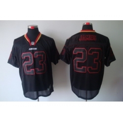 Nike San Francisco 49ers 23 LaMichael James Black Elite Lights Out NFL Jersey