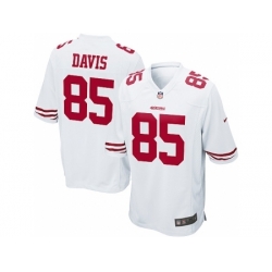 Nike San Francisco 49ers 85 Vernon Davis White Game NFL Jersey