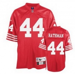 San Francisco 49ers 44 Rathman Red Throwback Jerseys