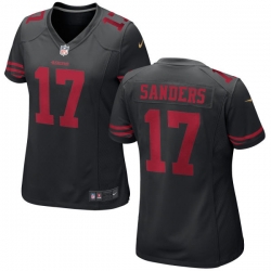 Women 49ers 17 Emmanuel Sanders Black Stitched NFL Jersey