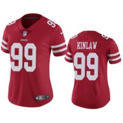 Women 49ers 99 Javon kinlaw Women Rush Jersey Red