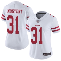 Women Nike San Francisco 49ers 31 Raheem Mostert White Vapor Untouchable Limited NFL Jersey