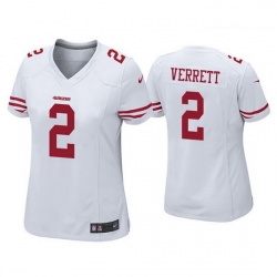 Women San Francisco 49ers 2 Jason Verrett White Vapor limited Jersey