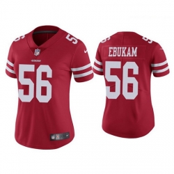 Women San Francisco 49ers 56 Samson Ebukam Red Vapor limited Jersey