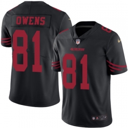 Nike 49ers #81 Terrell Owens Black Youth Stitched NFL Limited Rush Jersey