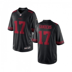 Youth 49ers 17 Emmanuel Sanders Black Game Stitched NFL Jersey