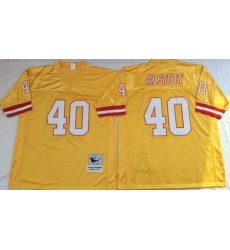 Buccaneers 40 Mike Alstott Yellow Throwback Jersey