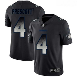 Cowboys 4 Dak Prescott Black Men Stitched Football Vapor Untouchable Limited Smoke Fashion Jersey