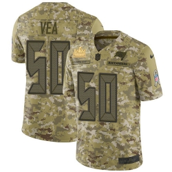 Men Nike Tampa Bay Buccaneers 50 Vita Vea Camo Men Super Bowl LV Champions Patch Stitched NFL Limited 2018 Salute To Service Jersey