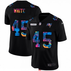 Men Tampa Bay Buccaneers 45 Devin White Men Nike Multi Color Black 2020 NFL Crucial Catch Vapor Untouchable Limited Jersey