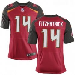 Mens Nike Tampa Bay Buccaneers 14 Ryan Fitzpatrick Elite Red Team Color NFL Jersey